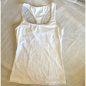 Balera White Shelf Bra Dance Racerback Tank Top MT9039 Med Adult MA Jazz Tap